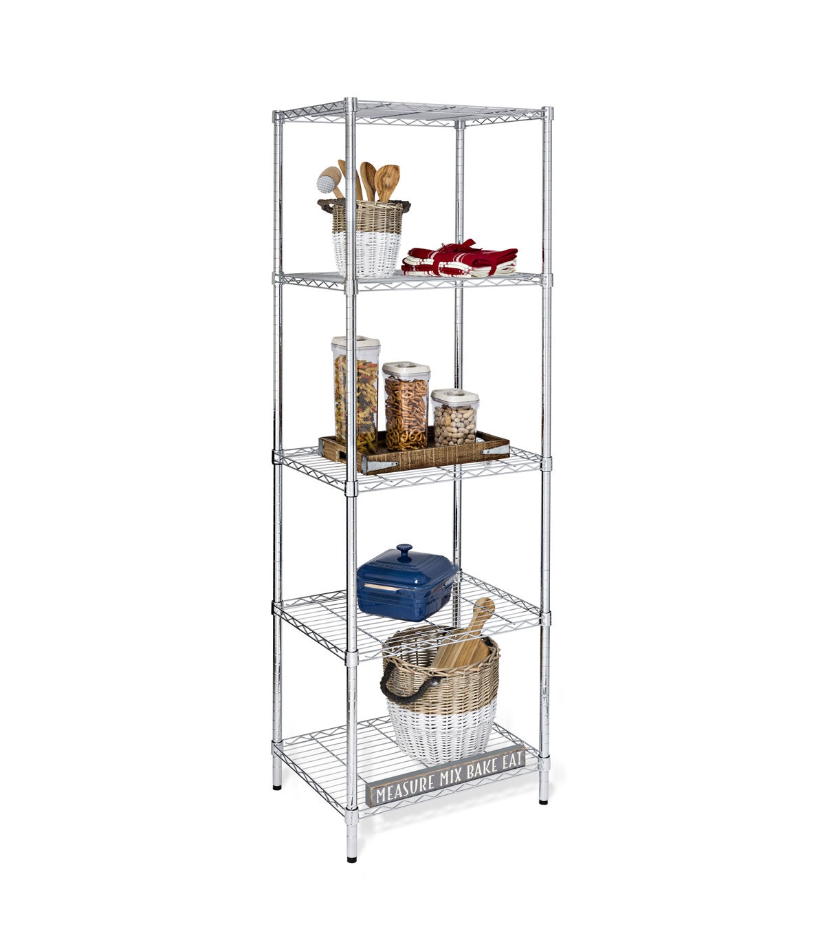 Honey Can Do 24 x 72 Chrome 5 Tier Adjustable Shelving Unit 250lbs