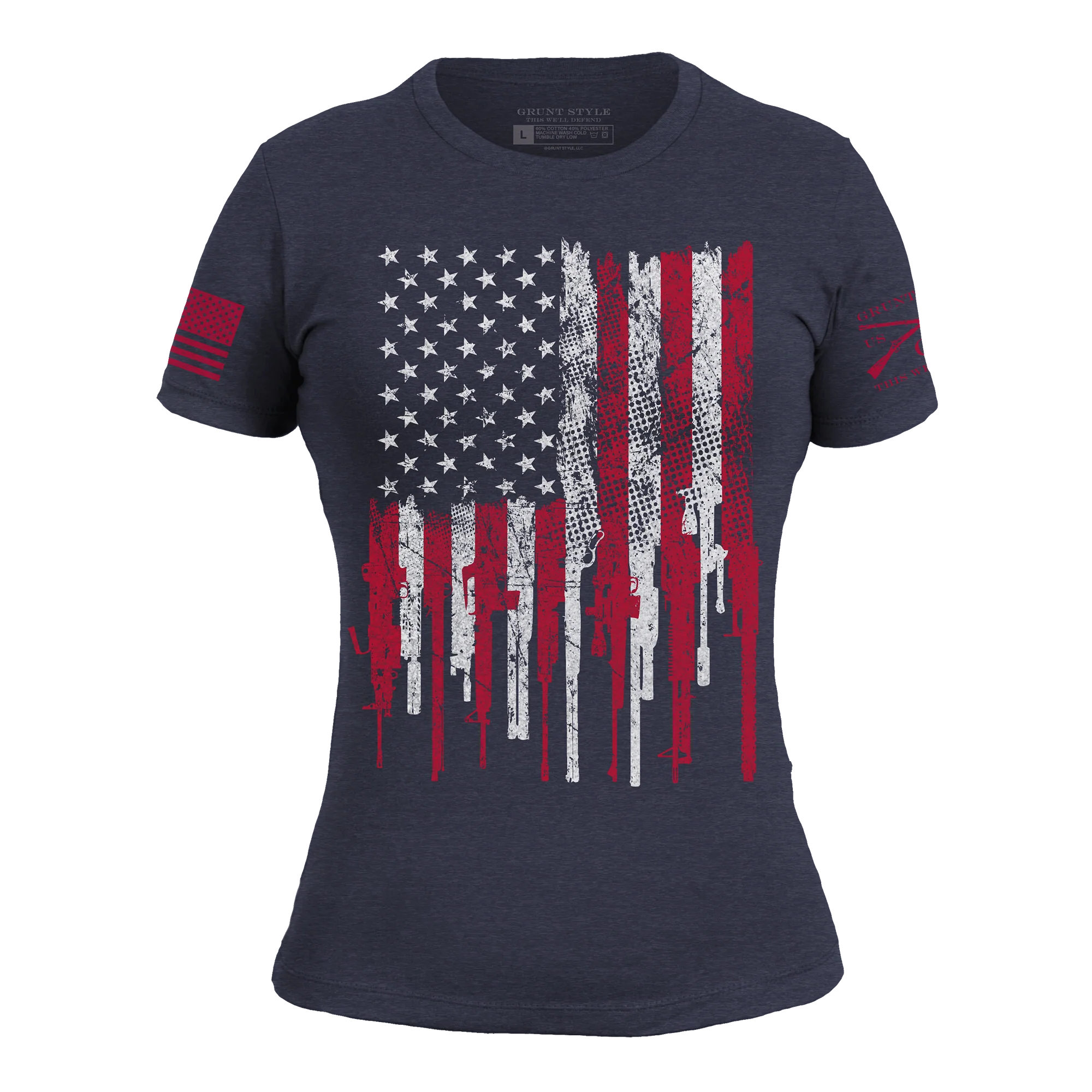 Women's 2A Stars and Stripes Slim Fit T-Shirt - Midnight Navy