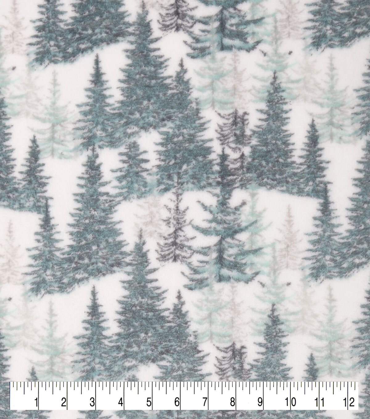 Sew Lush Fleece Fabric Winter Trees