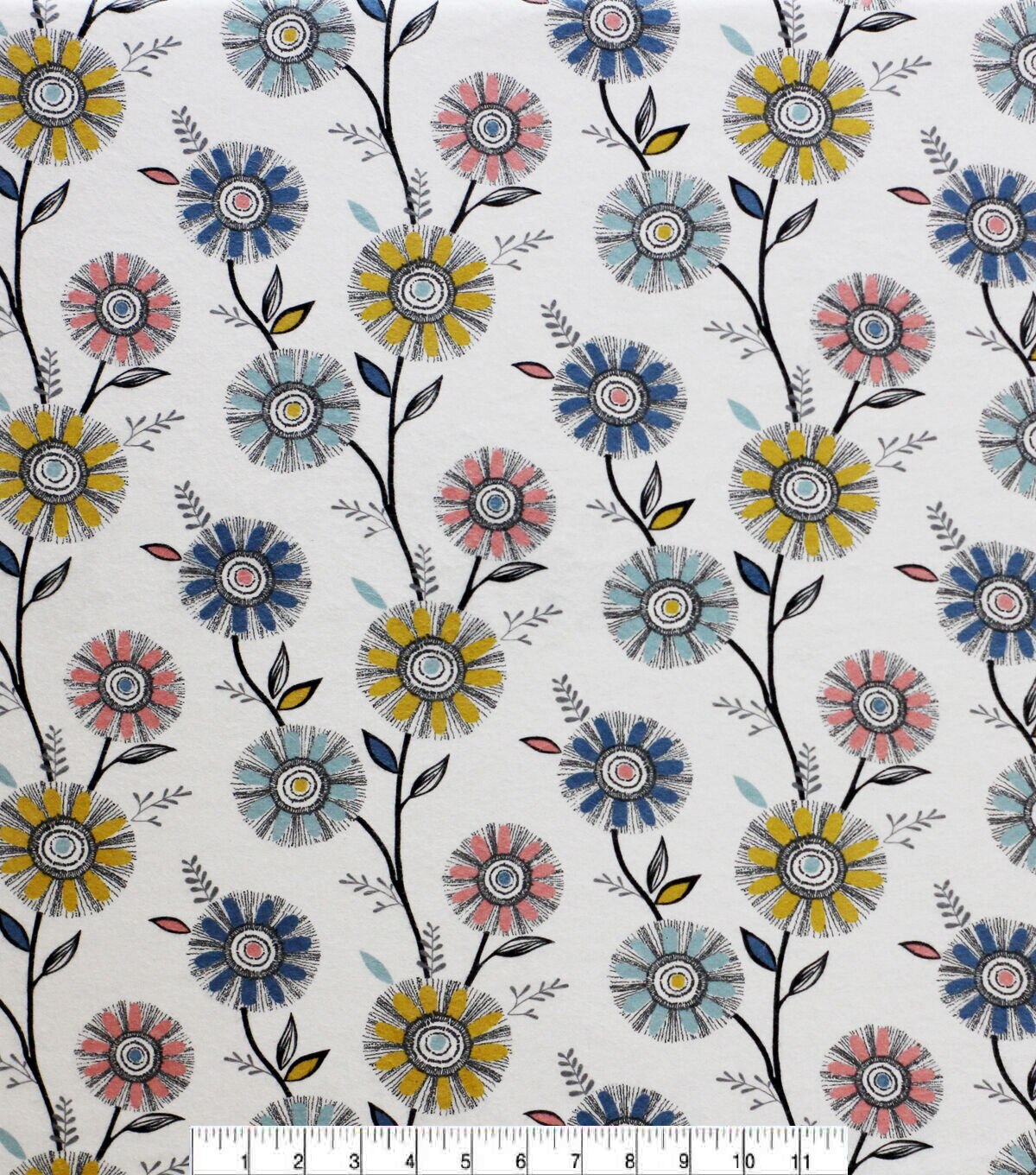 Circle Floral Super Snuggle Flannel Fabric