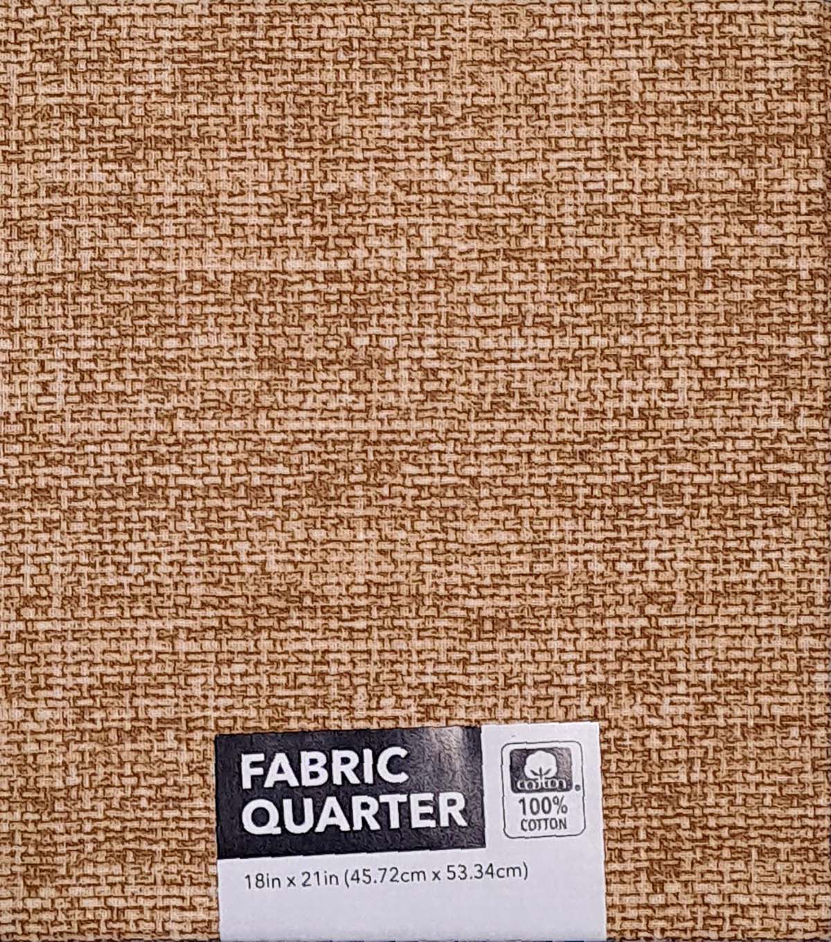 18 x 21 Tan Basket Weave Cotton Fabric Quarter 1pc by Keepsake Calico