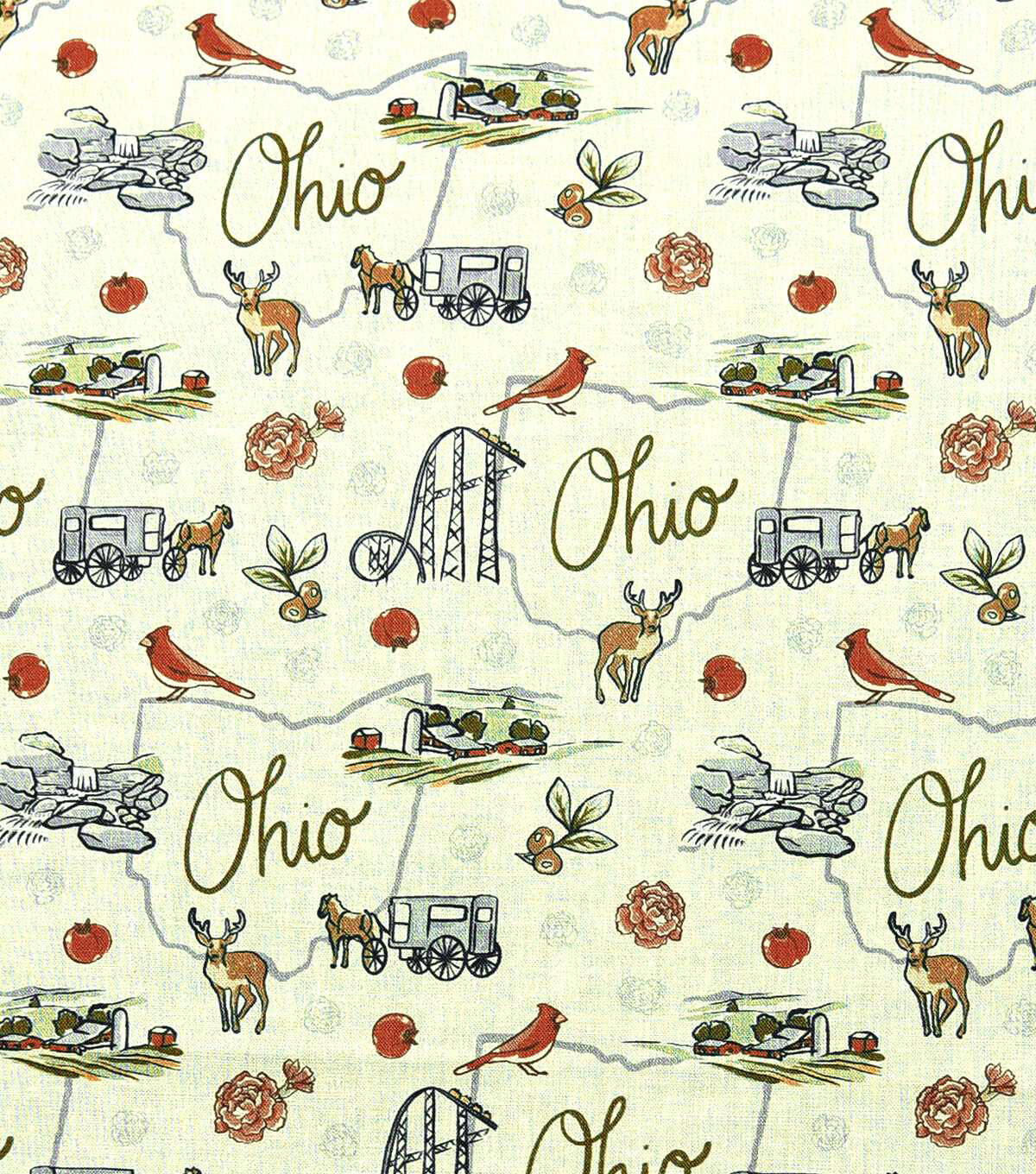 Ohio Next Gen Main State Pride Cotton Fabric