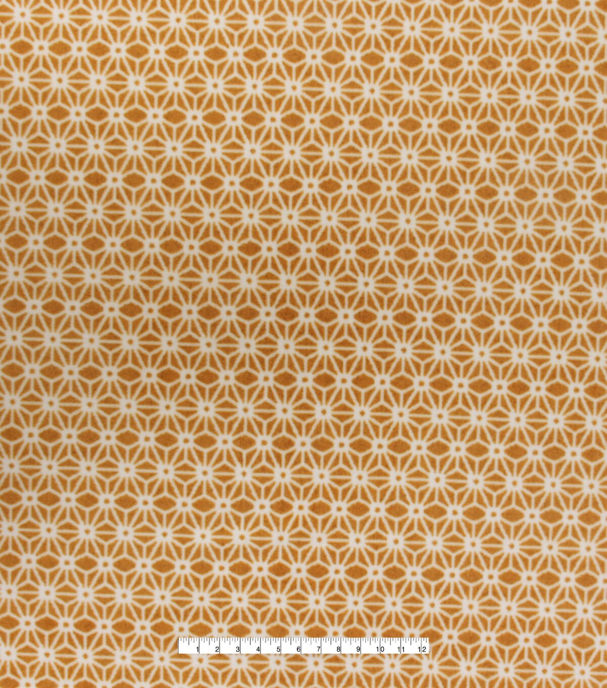Geometrics on Gold Anti Pill Fleece Fabric