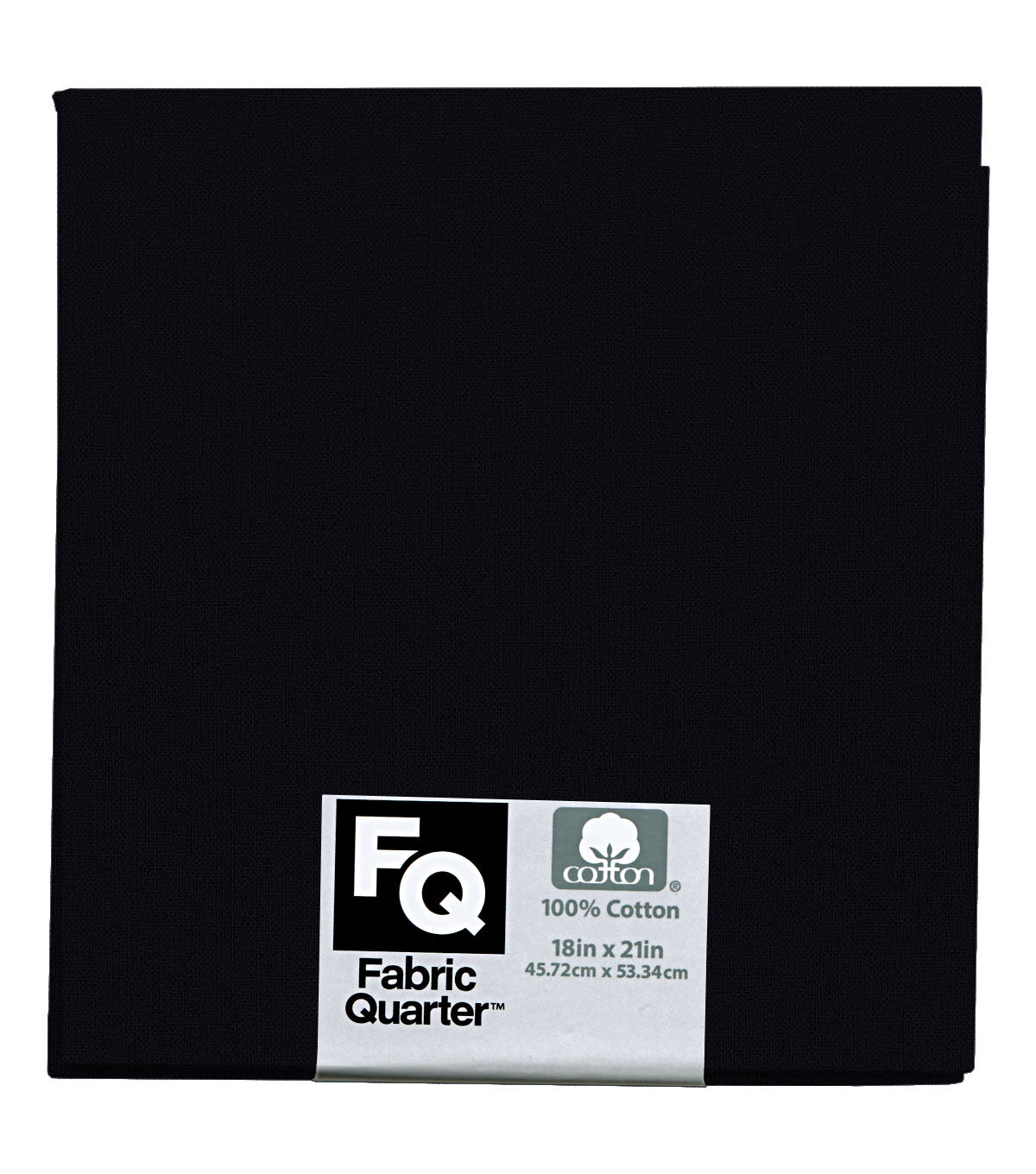 Black 1 Piece Cotton Fabric Quarter