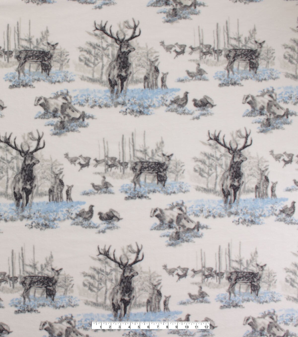 Winter Deer Anti Pill Fleece Fabric