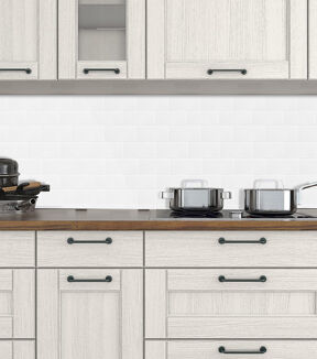 White Glass 3x6 Self Adhesive Home Decor Tile