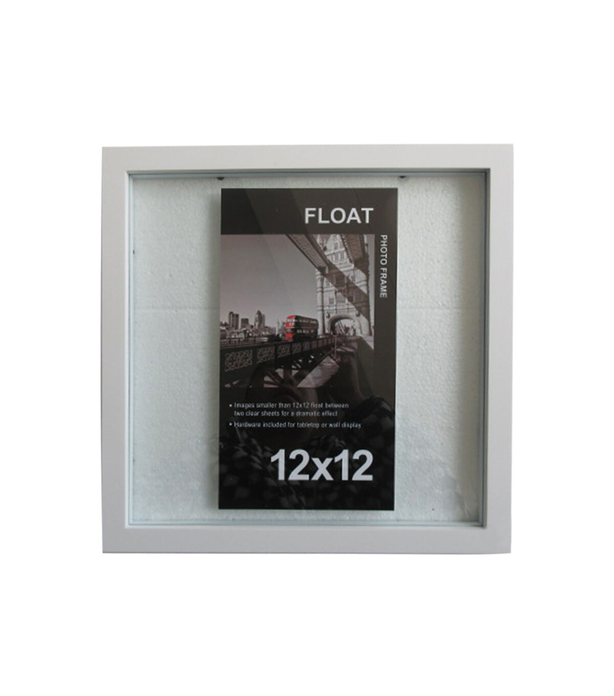 Innovative Creations 12 x 12 White Float Wall Photo Frame