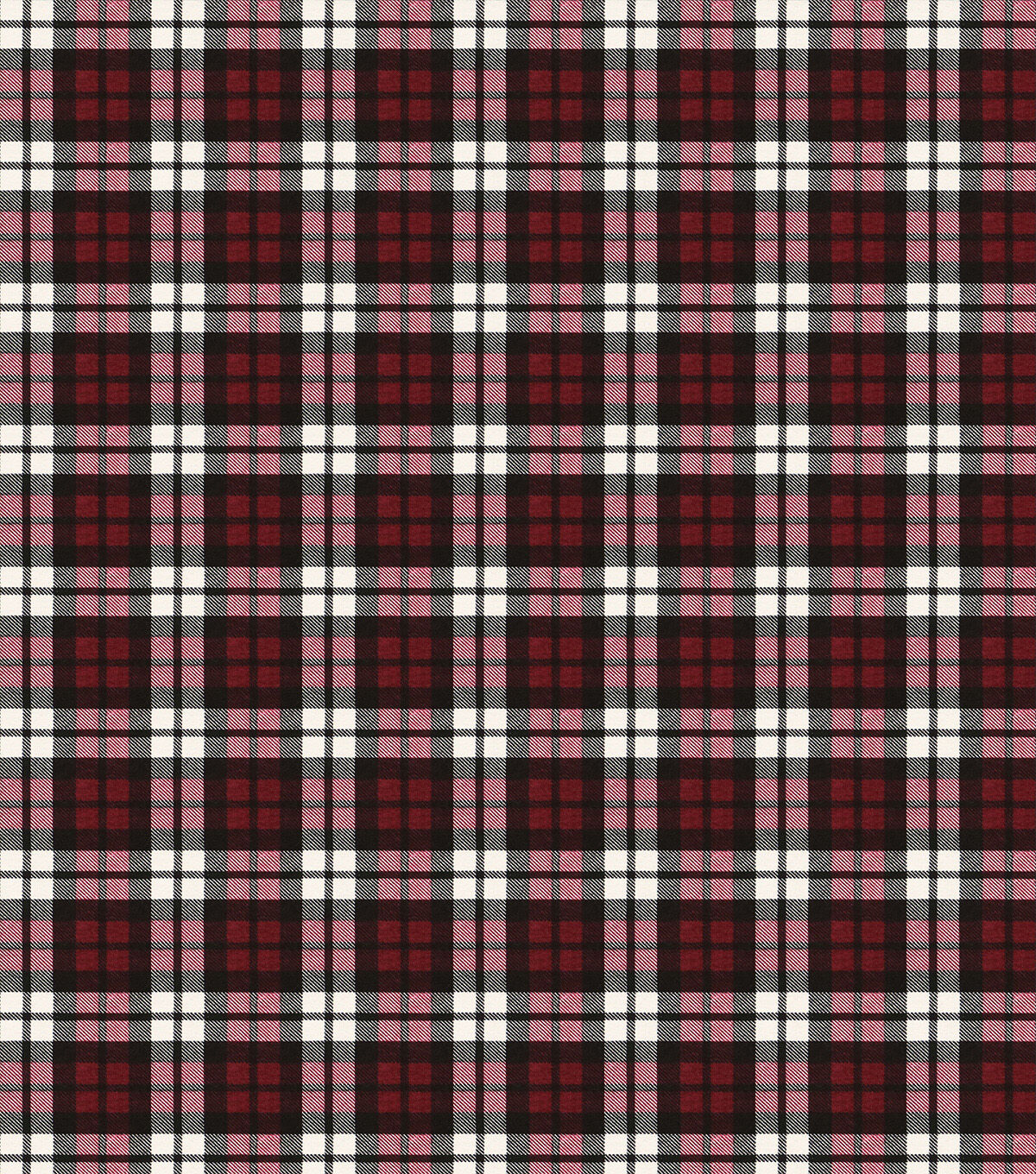 Red White Plaid 108 Wide Flannel Fabric