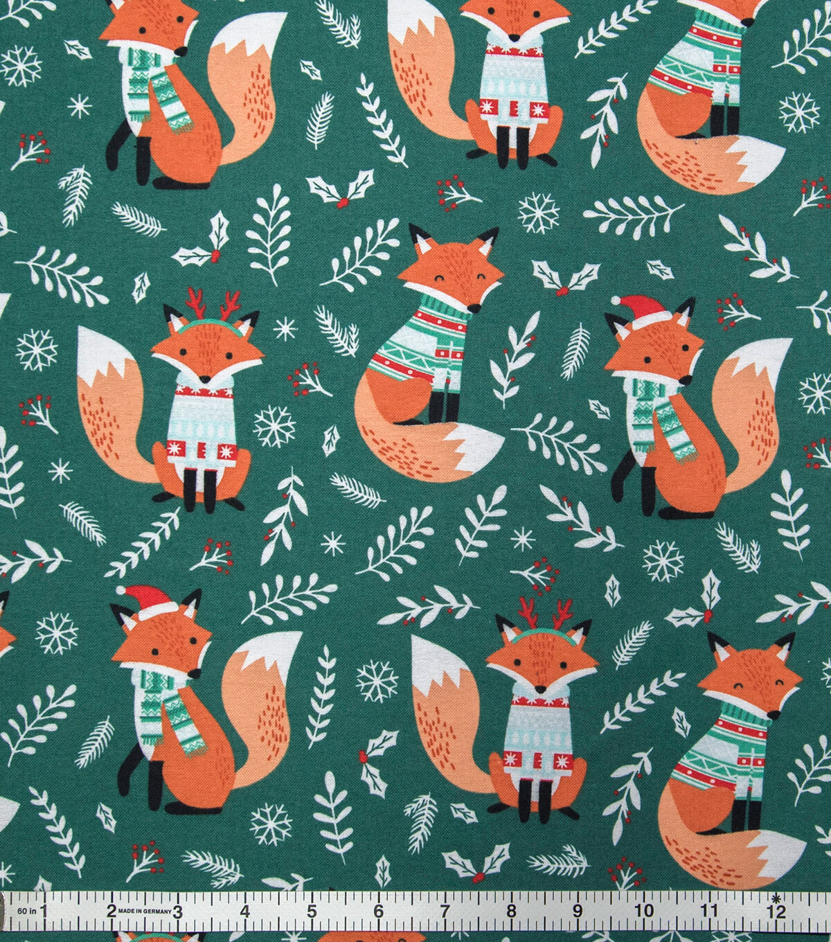 Super Snuggle Fox In Sweater Flannel Fabric