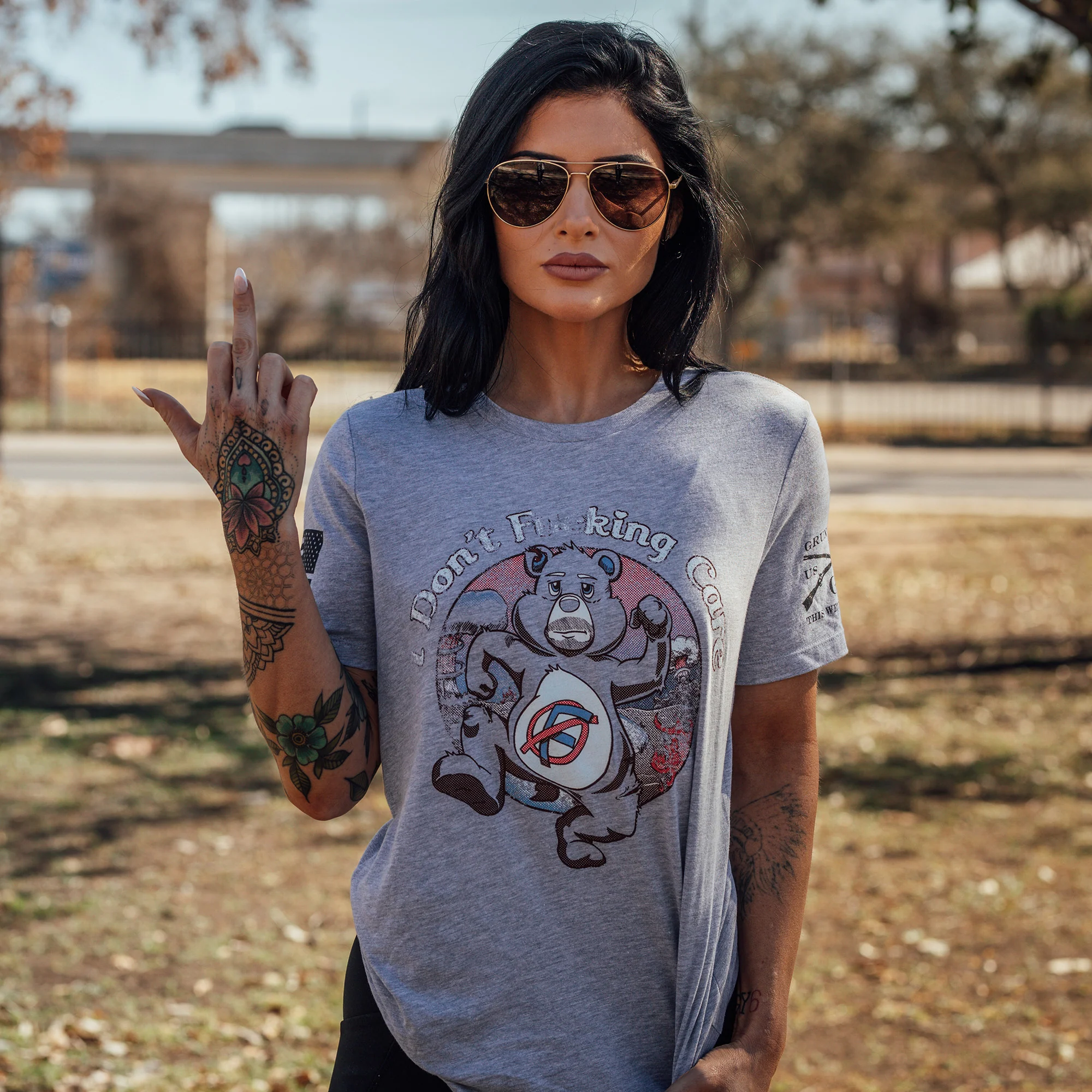 Women's I Don't F*cking Care Relaxed Fit T-Shirt - Athletic Heather