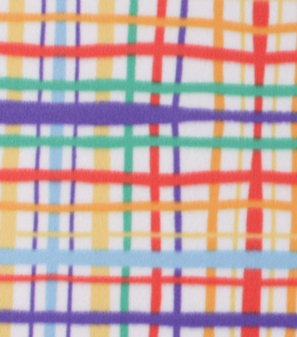 Primary Wavy Plaid Blizzard Fleece Fabric