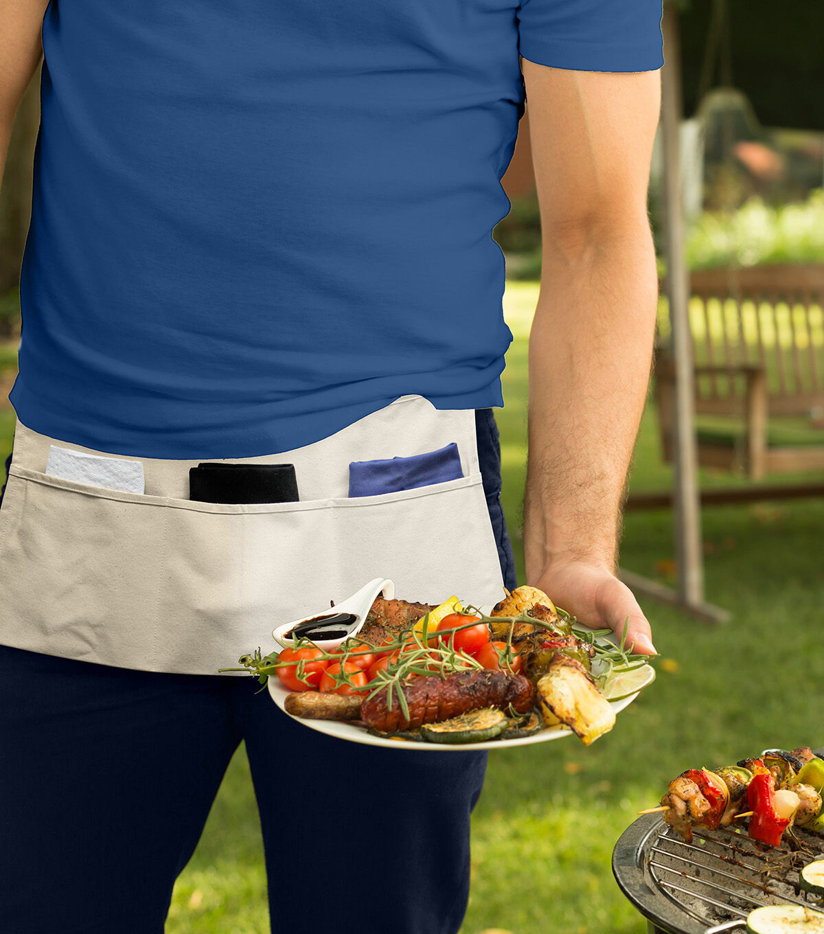 Adult Waist Canvas Apron Natural