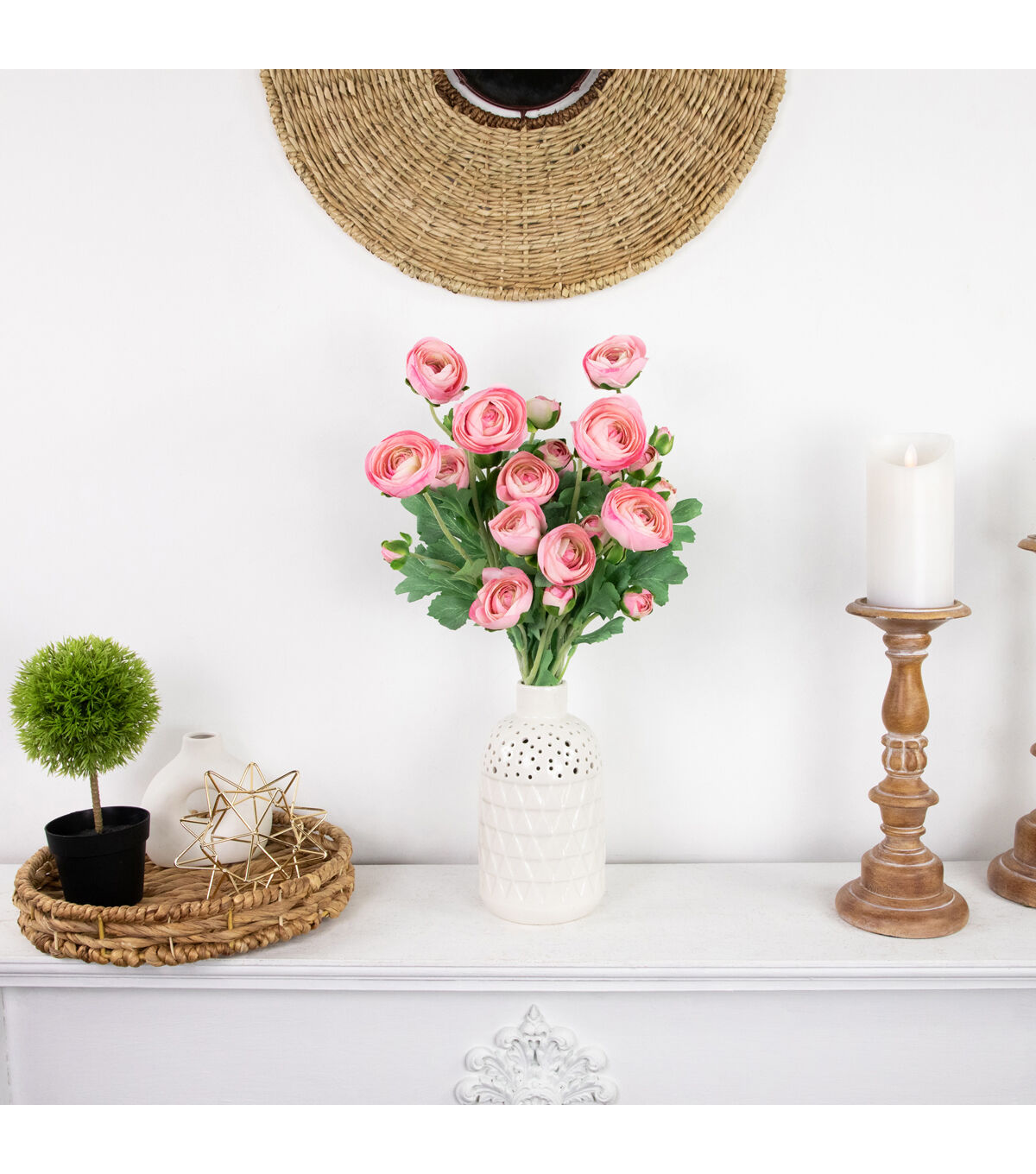 Northlight 21 Pink Ranunculus Stems 6ct