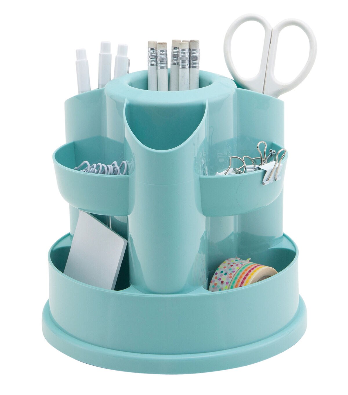 8 x 8 Blue Rotating Desktop Organizer