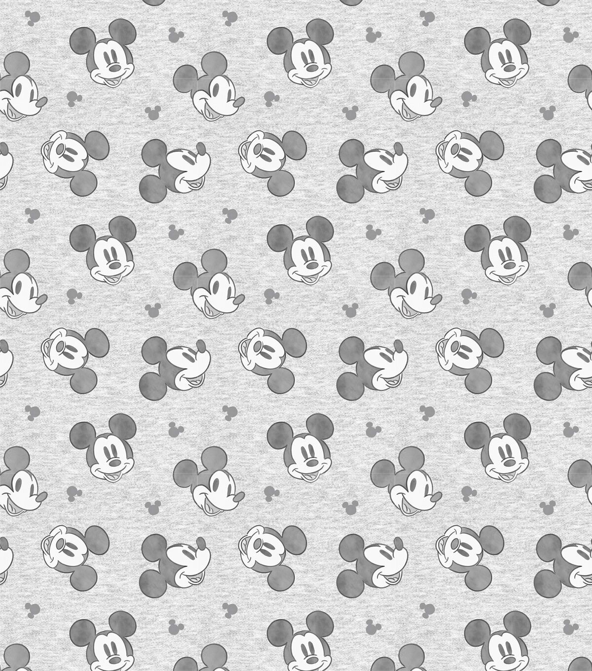 Mickey Drawn Head Toss Disney Cotton Fabric