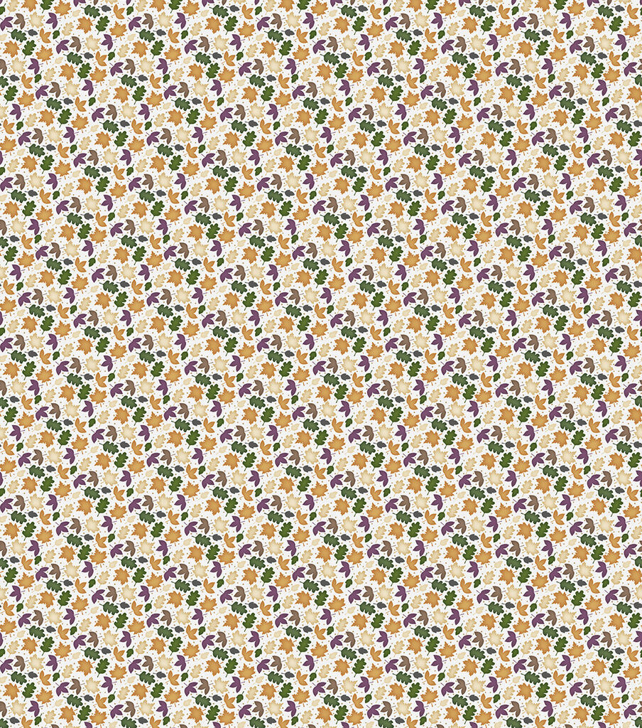 Mini Harvest Leaves Multi Harvest Cotton Fabric