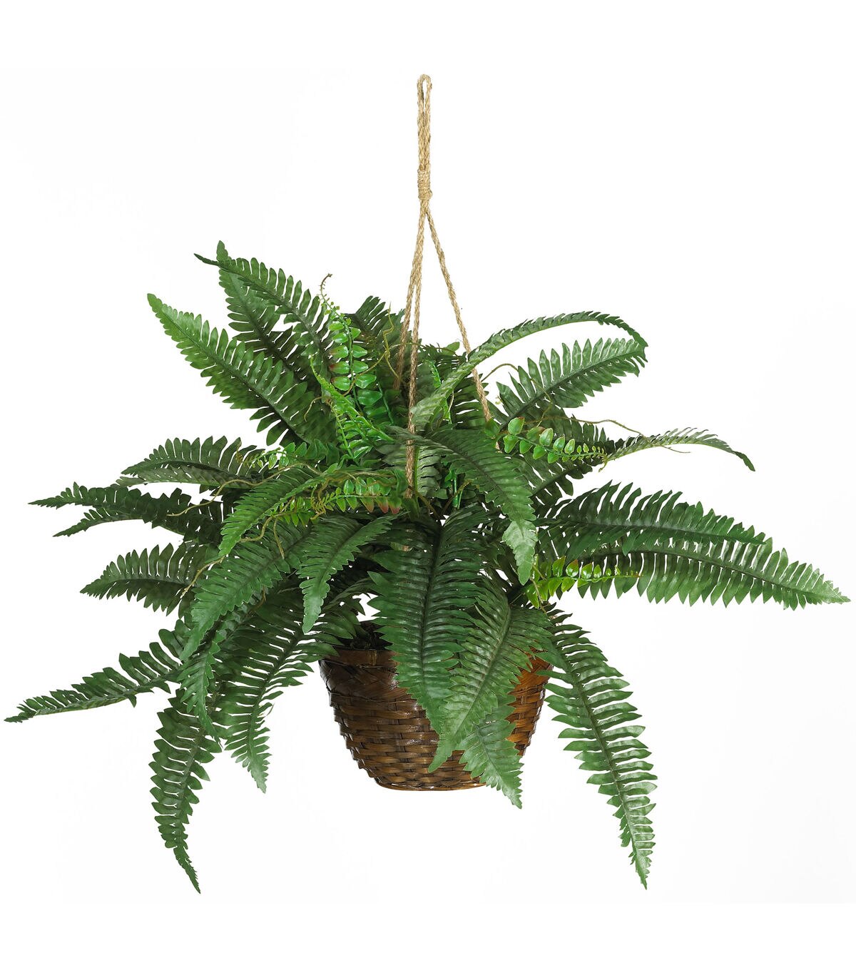 Nearly Natural 18 Boston Fern Hanging Basket