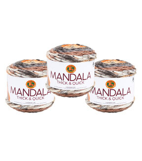 Lion Brand Mandala Thick & Quick 87yds Super Bulky Acrylic Yarn 3 Bundle
