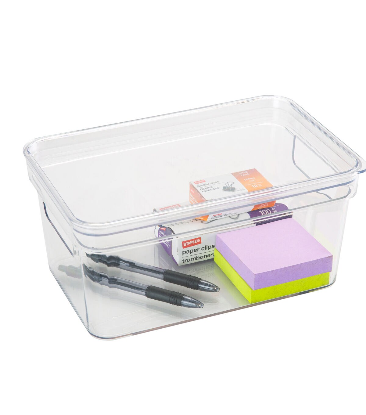 Simplify 10 x 4 Clear Lidded Storage Bin With Handles