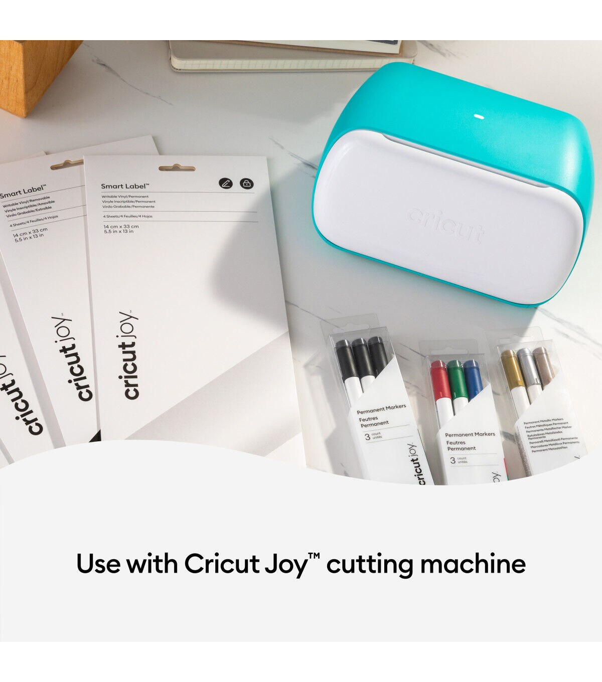 Cricut Joy 5.5 x 13 Black Removable Writable Vinyl Sheets 4ct