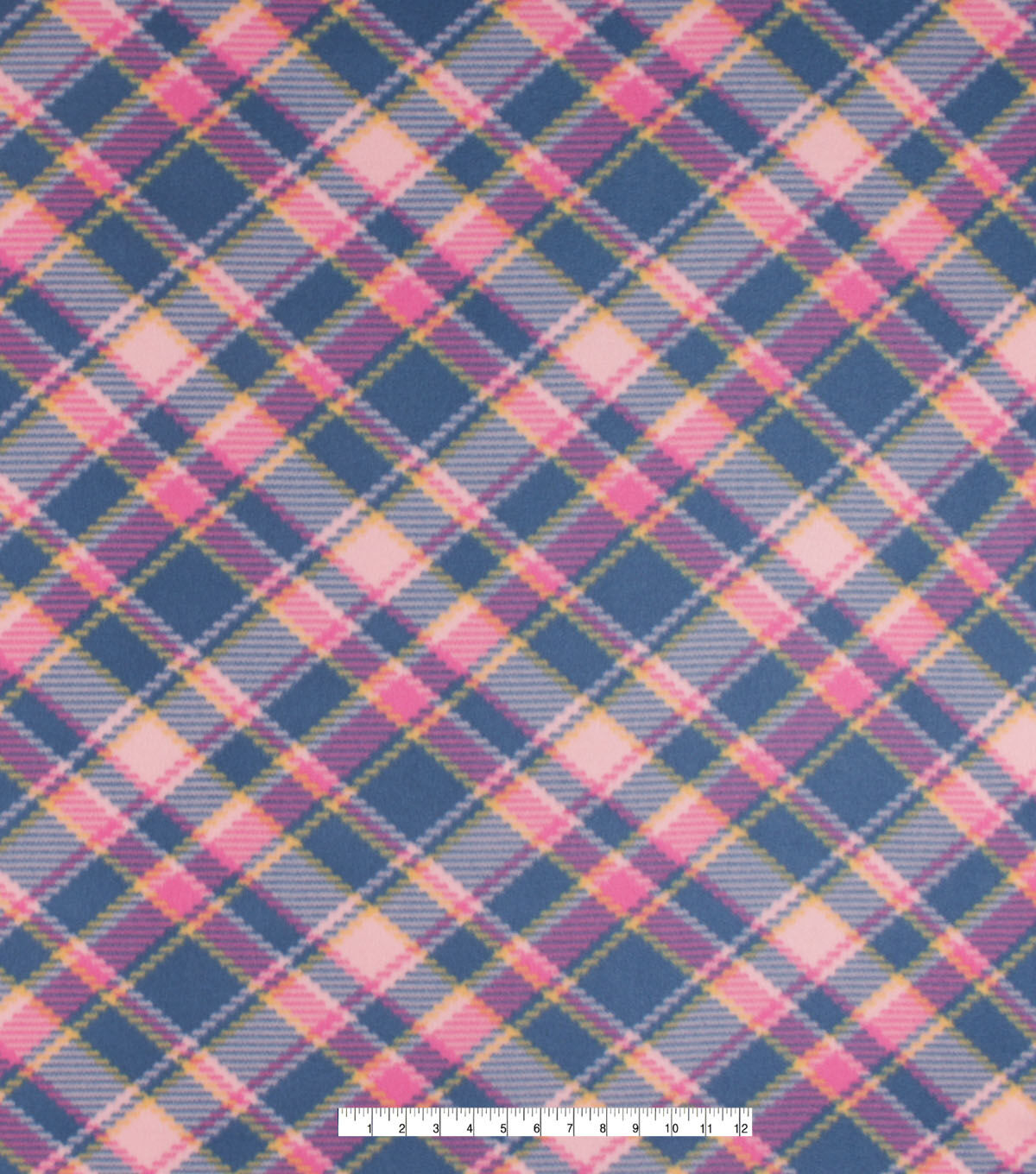 Pastel Bias Plaid Blizzard Fleece Fabric