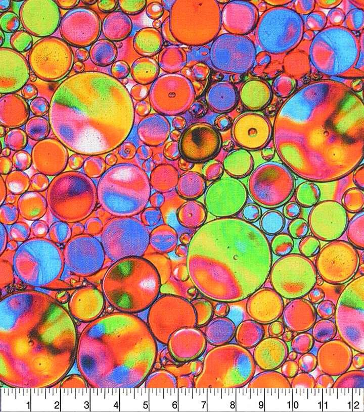 Multicolor Bubble Dots Quilt Cotton Fabric by Keepsake Calico