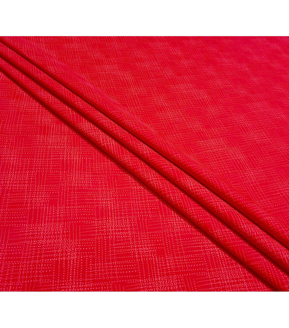 Red Textured Crosshatch Blender Cotton Fabric by Keepsake Calico