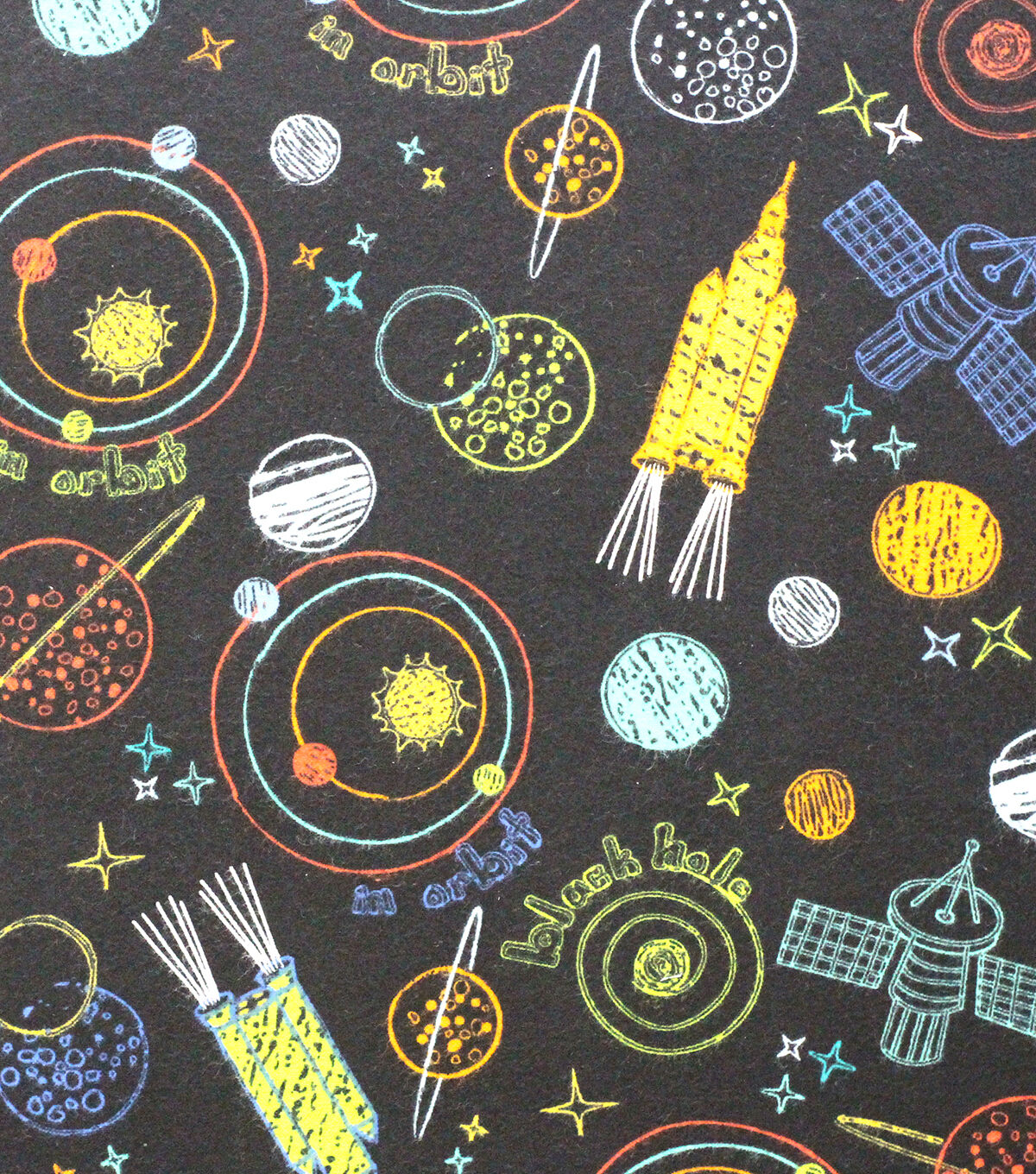Neon Space Doodle Super Snuggle Flannel Fabric