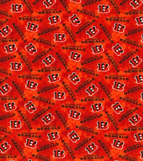 NFL Orange Cincinnati Bengals Cotton Duck Canvas