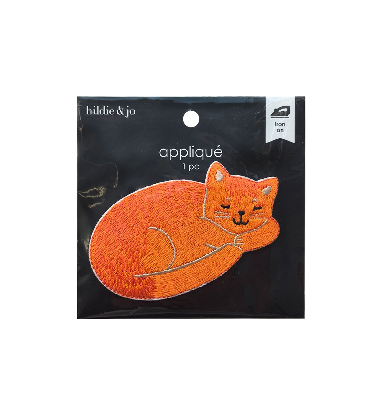 3.5 Orange Cat Iron On Applique by hildie & jo
