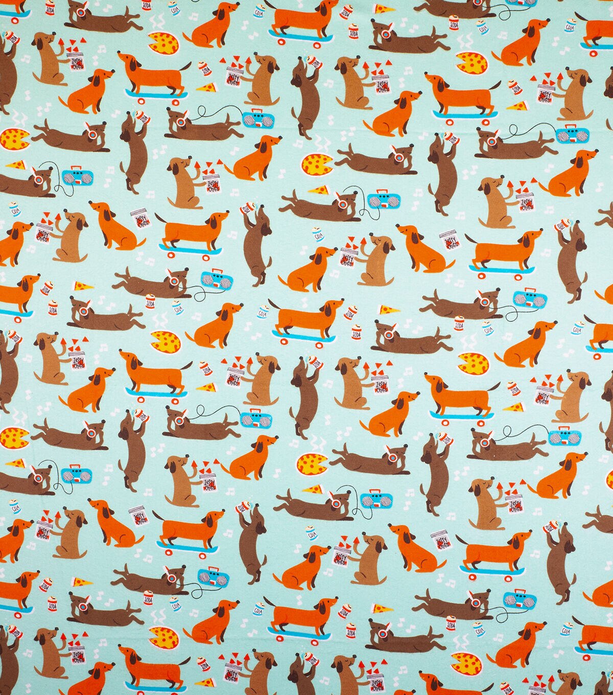 Super Snuggle Flannel Fabric Cool Dogs