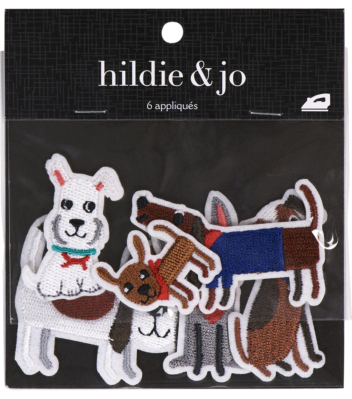6ct Assorted Dogs Iron On Patches by hildie & jo