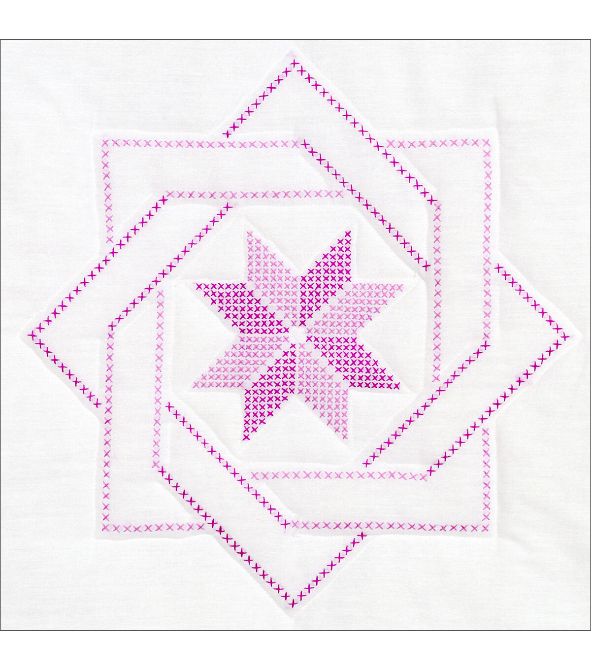 Jack Dempsey 18 Woven Star Stamped Quilt Blocks 6pk