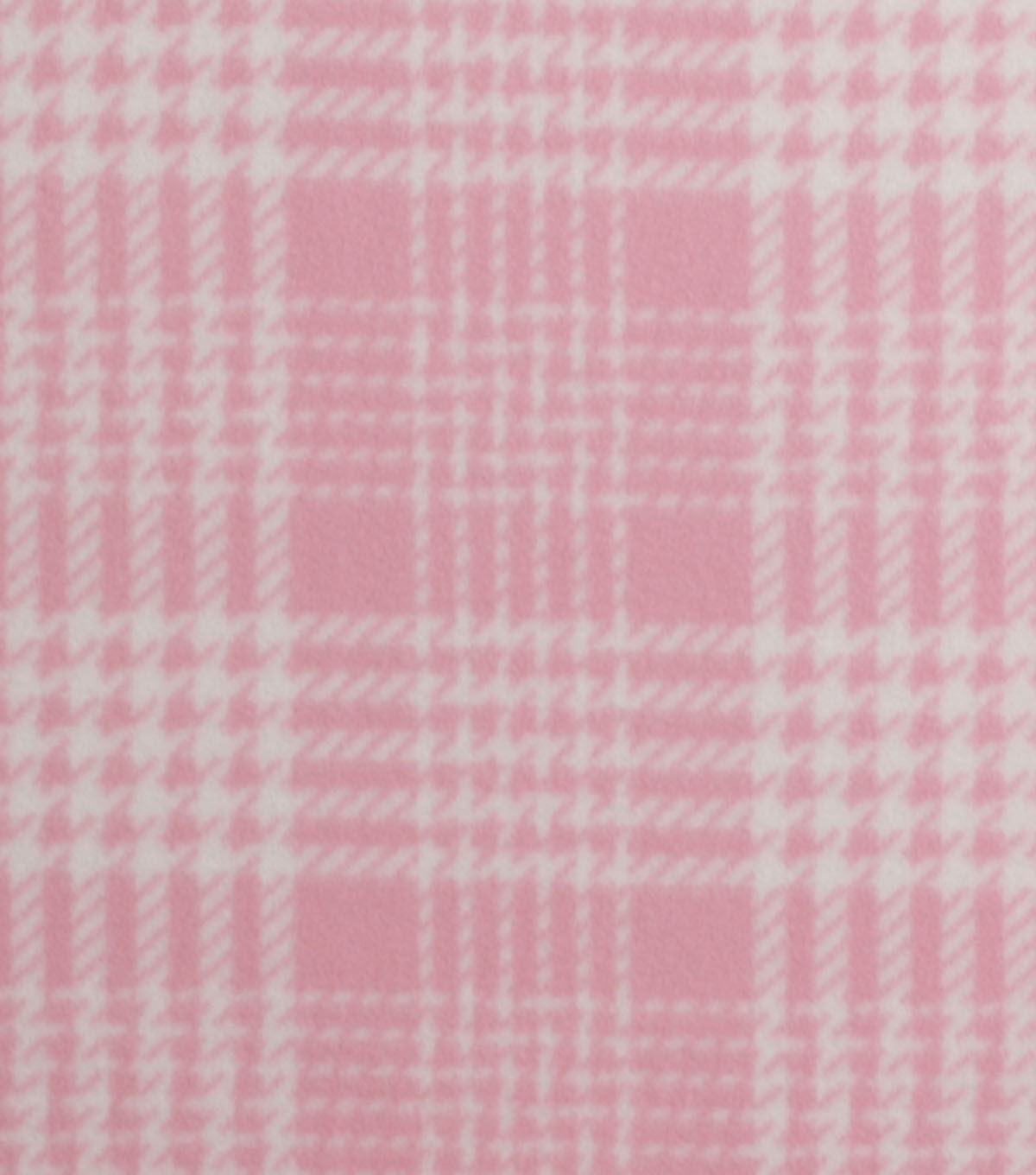 Pink Plaid Blizzard Fleece Fabric