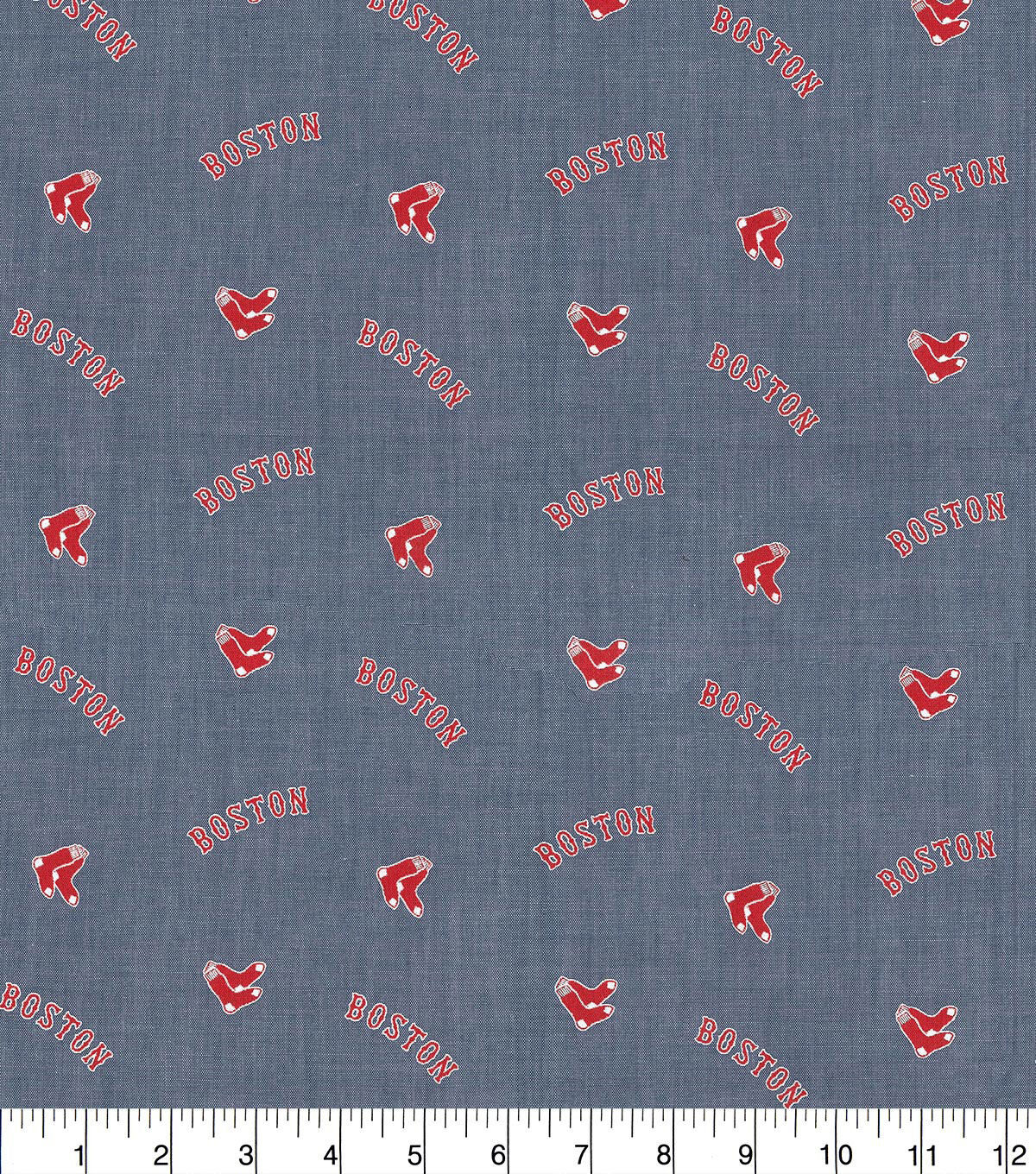 Fabric Traditions Boston Red Sox Chambray Fabric