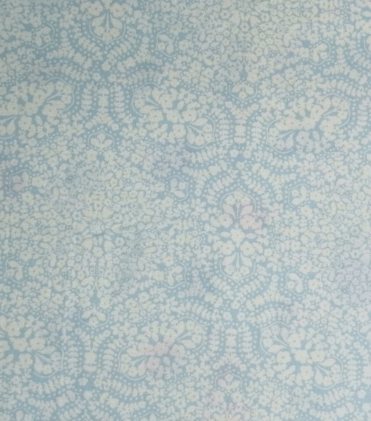 Blue Damask Swirl Super Snuggle Flannel Fabric
