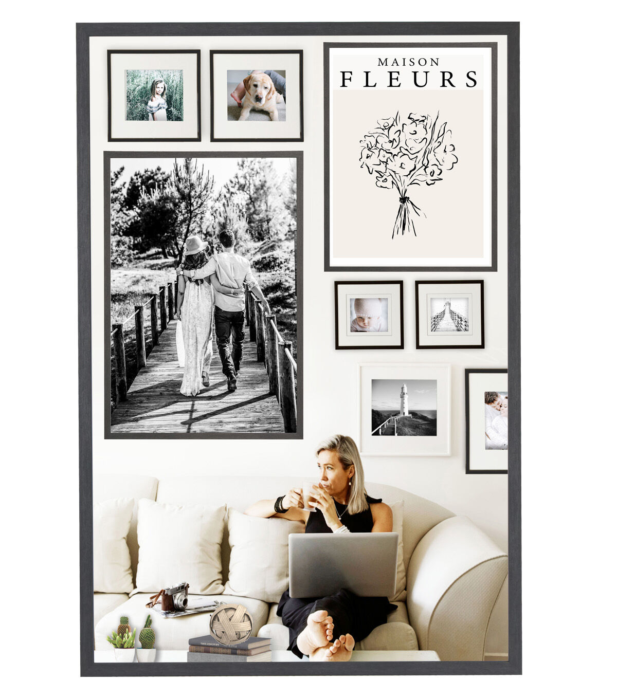 24 x 36 Black Thin Molding Poster Frame by Place & Time