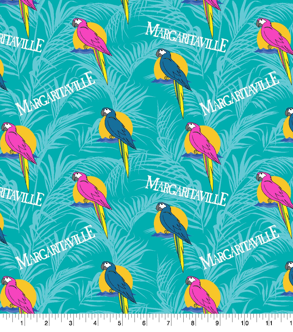 Jimmy Buffett Parrot Paradise Cotton Fabric