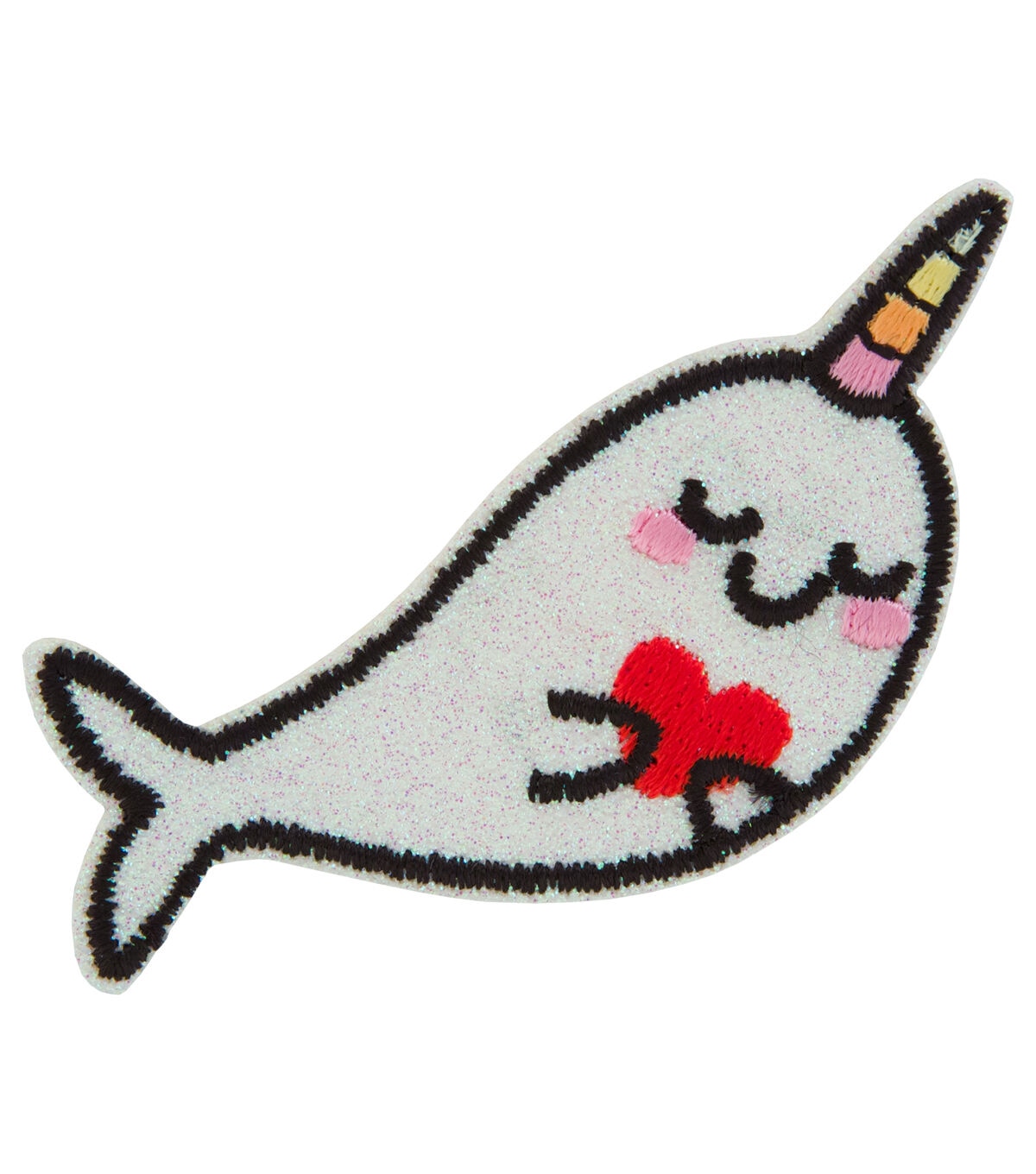 Simplicity 2.5 Sparkly Narwhal Iron On Patch