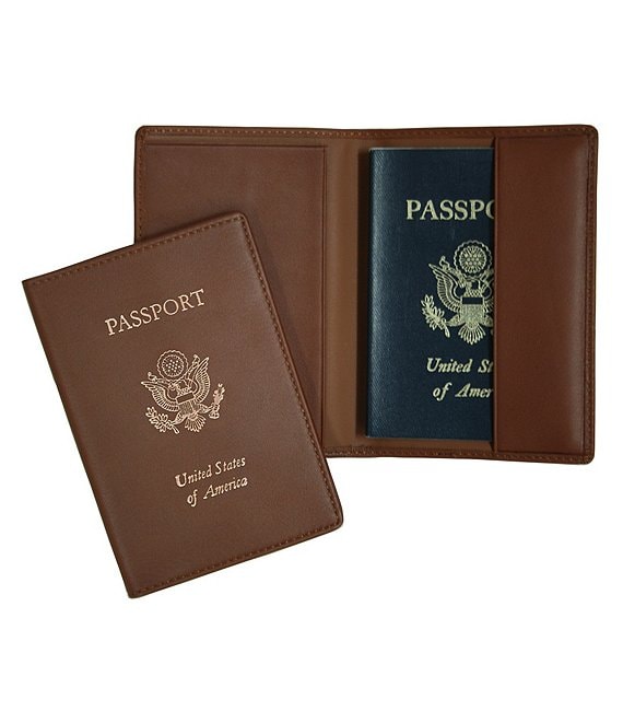 RFID Blocking Gold Lettered Passport Case