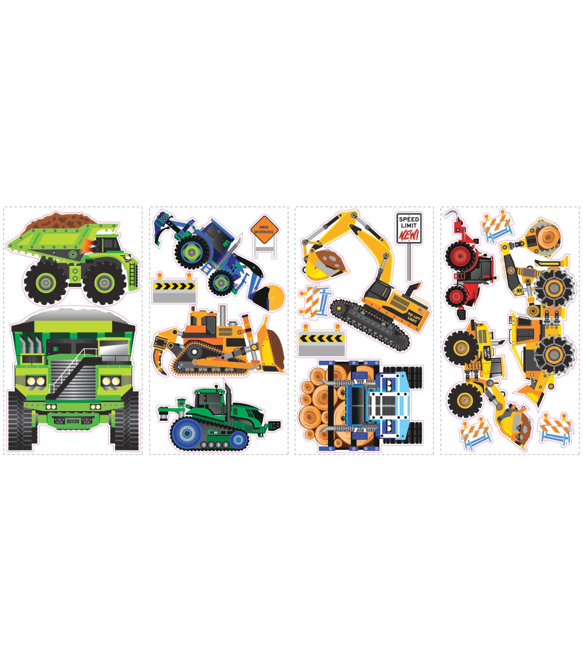 RoomMates Wall Decals New Speed Limit Construction