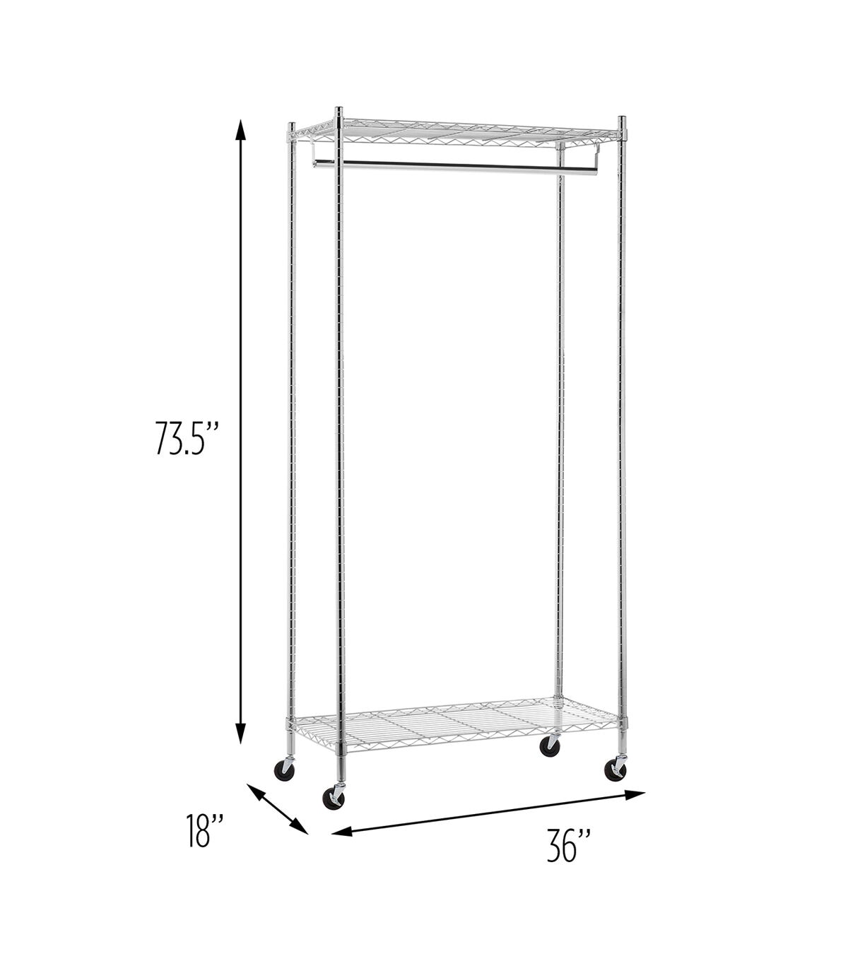 Honey Can Do Heavy Duty Rolling Double Hanging