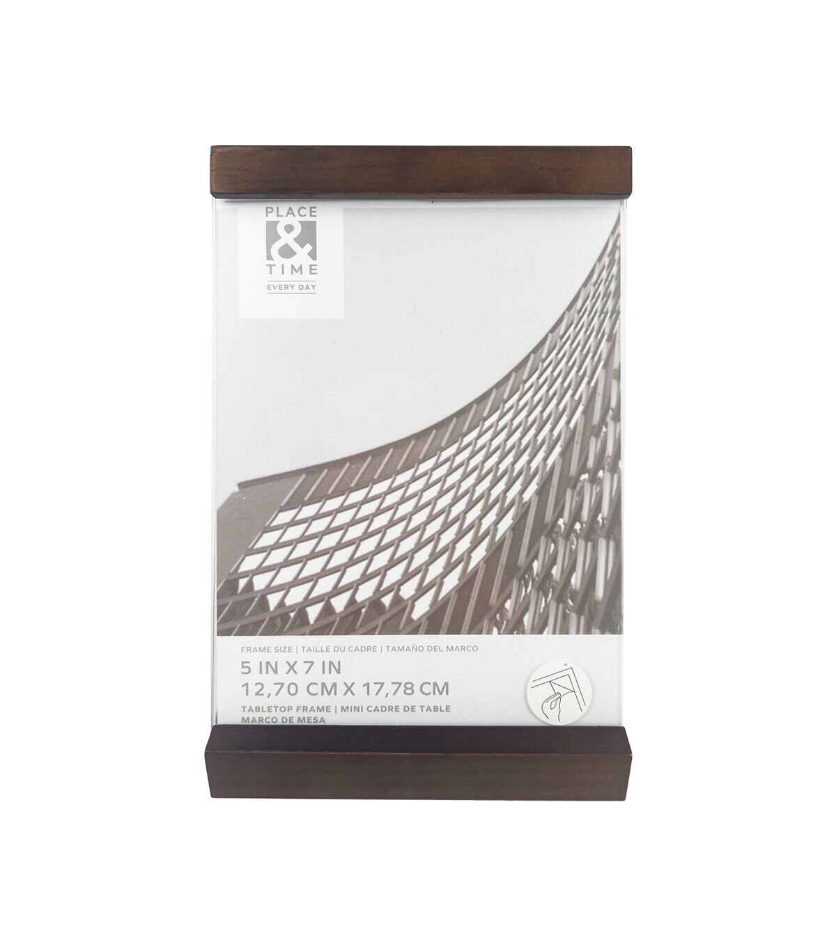 5 x 7 Tabletop Picture Frame With Wood Block Accents by Place & Time