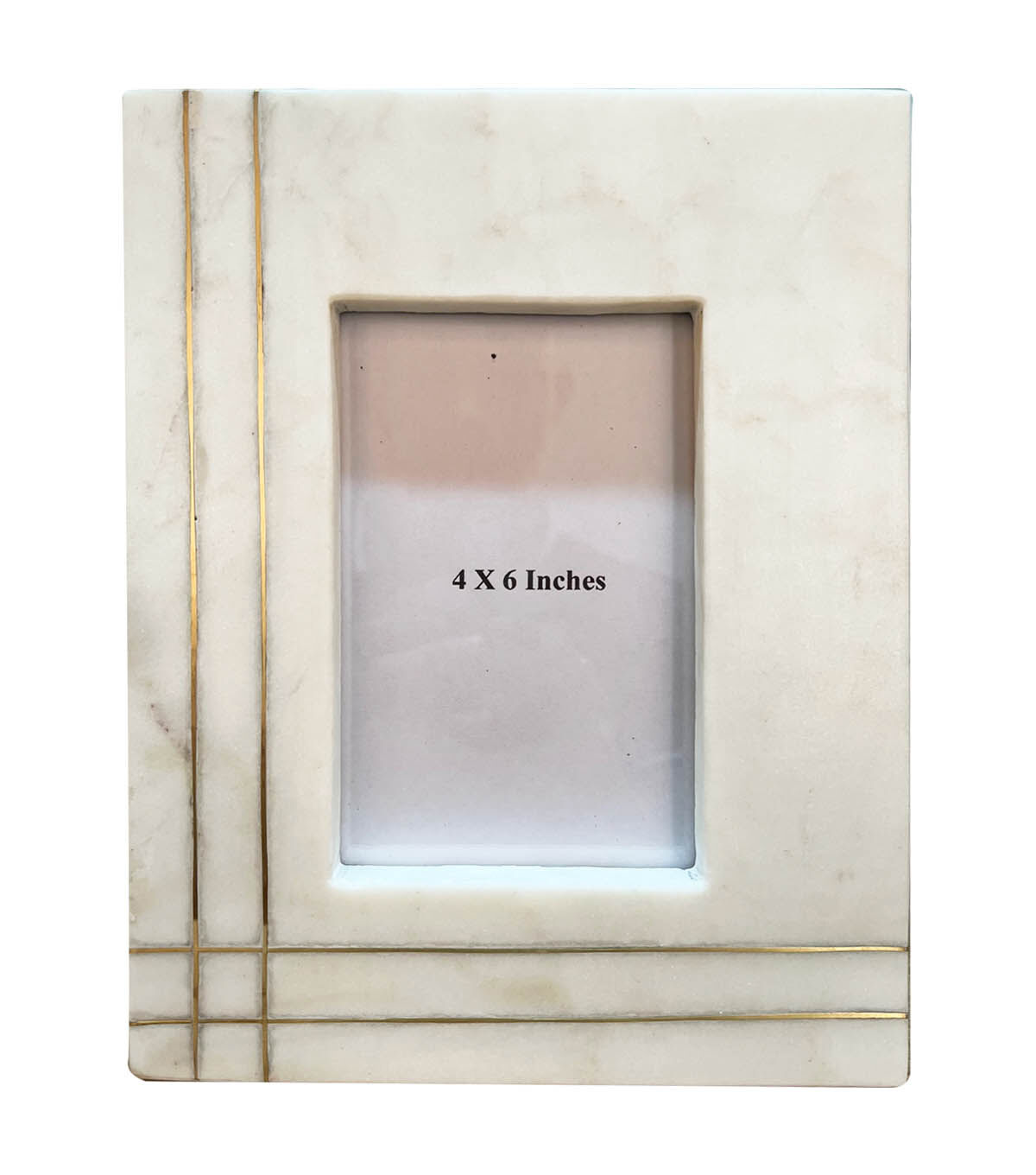 4 x 6 Marble & Gold Inlay Tabletop Picture Frame by Place & Time