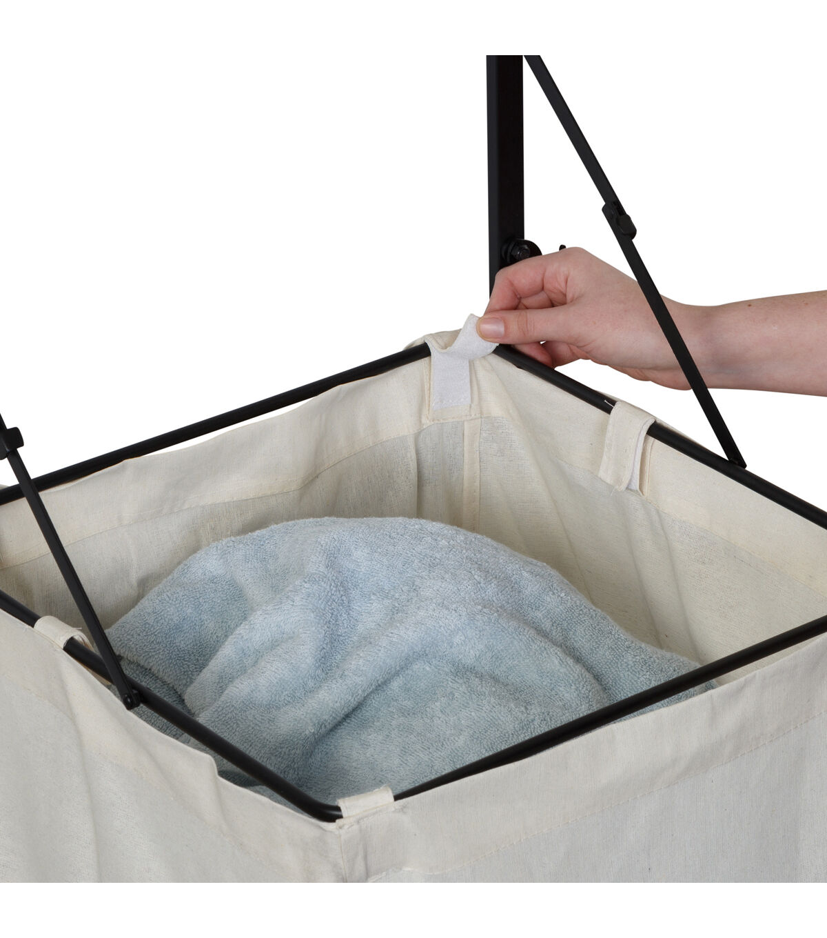 Honey Can Do 18 x 55 Wall Mounted Hamper With Canvas Laundry Bag