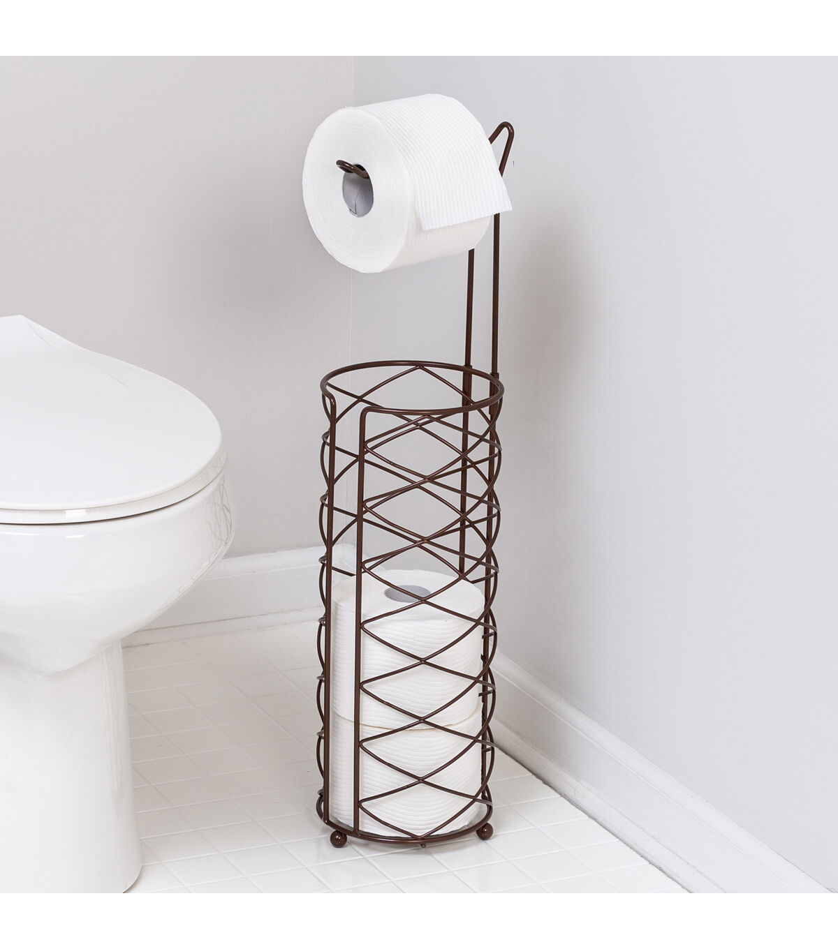 Honey Can Do 6 x 24.5 Oil Rubbed Bronze Toilet Paper Holder