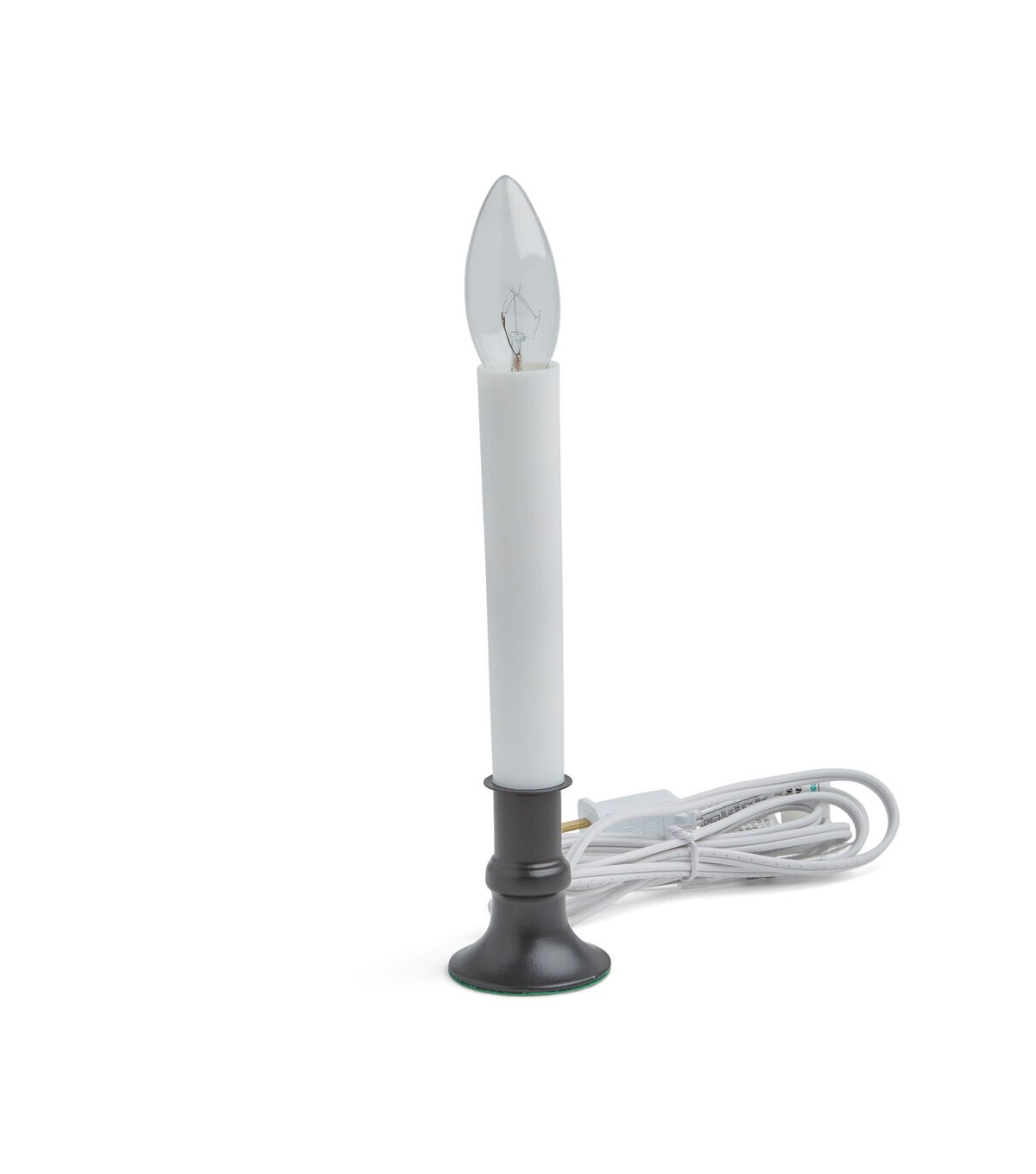 12 Silver Flameless Plug In Taper Candle With Sensor by Hudson 43