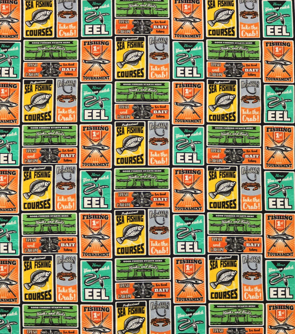 Catching Fish Signs Super Snuggle Flannel Fabric