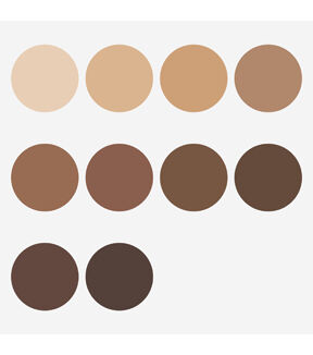 Cricut 12 x 12 Skin Tone Permanent Vinyl Samplers 10ct