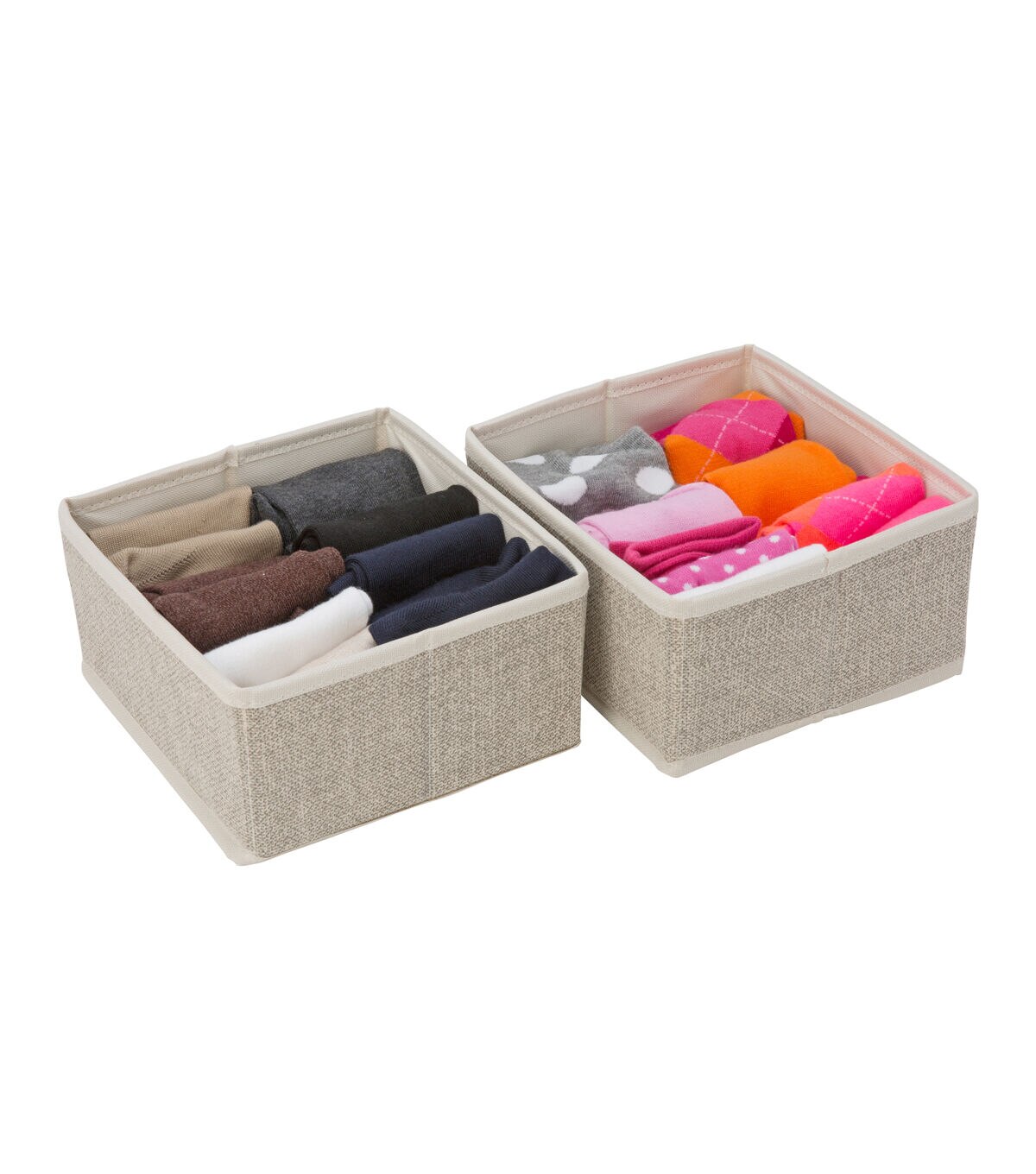 Simplify 7 Faux Jute Square Drawer Organizers 2pk